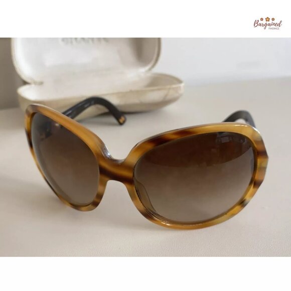 Authentic CHANEL Brown Frame Brown Tint White Pearl Sunglasses 5141-H main image 11